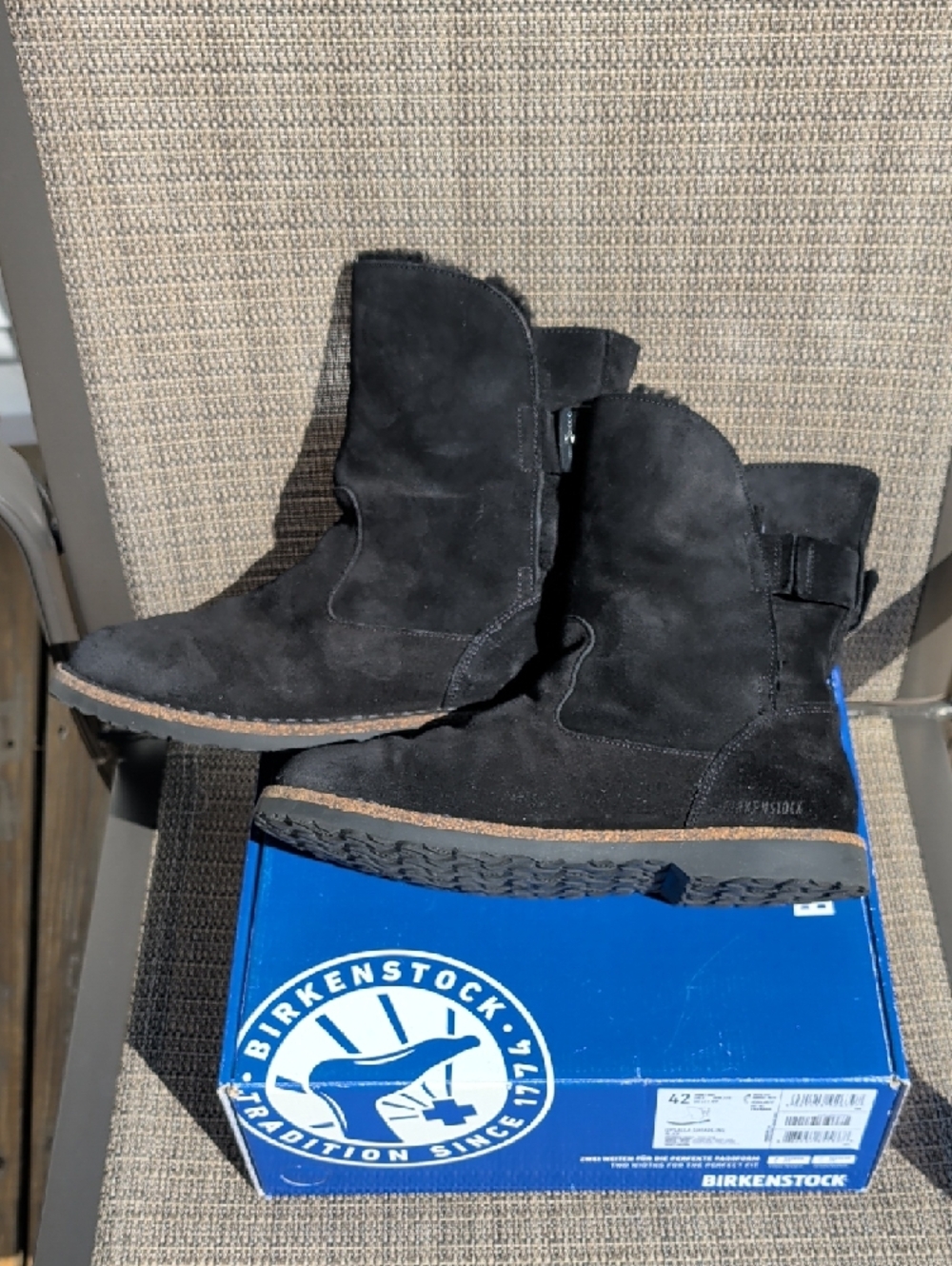 Birkenstock Upsalla Shearling Black (42) US Women's 11/Men's 9 EUC - Picture 7 of 12